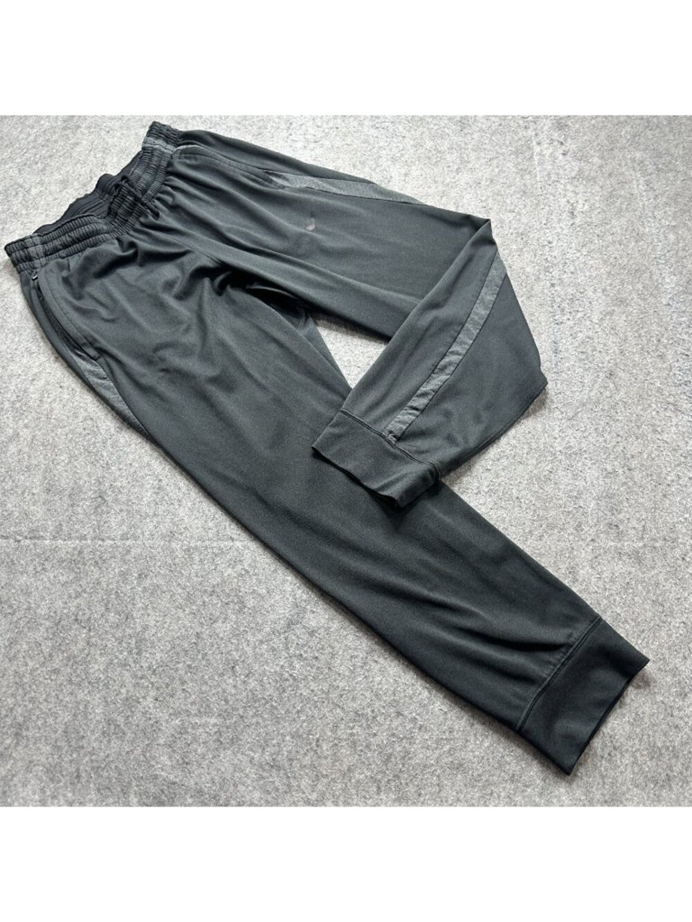Nike Elite Basketball Jogger Men L Black Gray 30" Tapered Sweatpants 776112